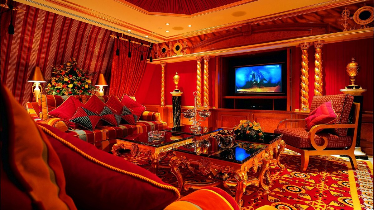 Интерьер отеля Бурдж Аль араб