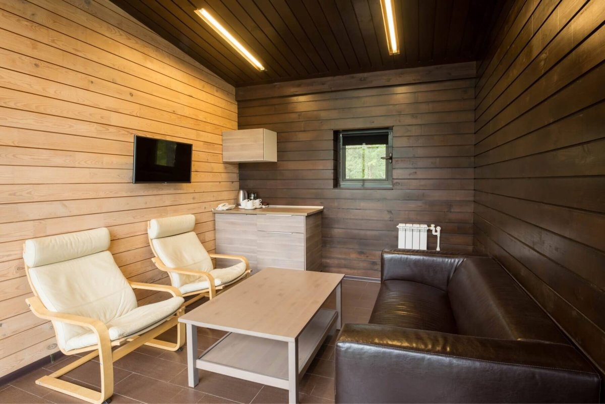 Проект отделки бань с комнатой отдыха