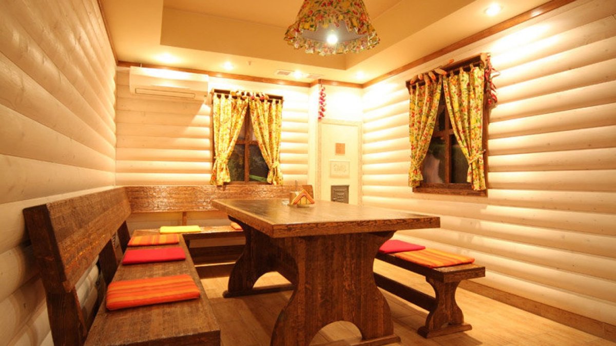 Отделка комнаты отдыха в бане