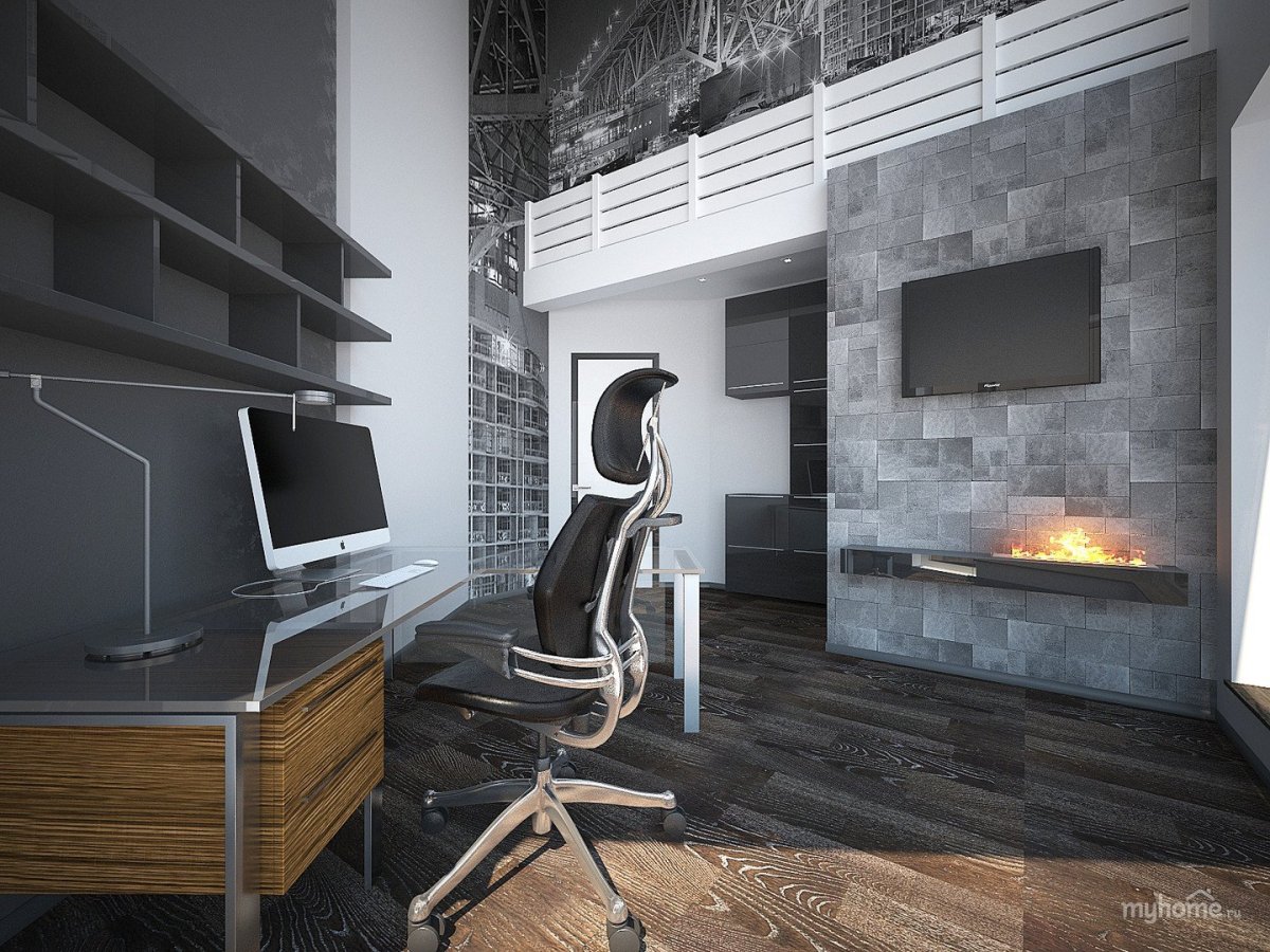 Декорирование кабинета в современном стиле