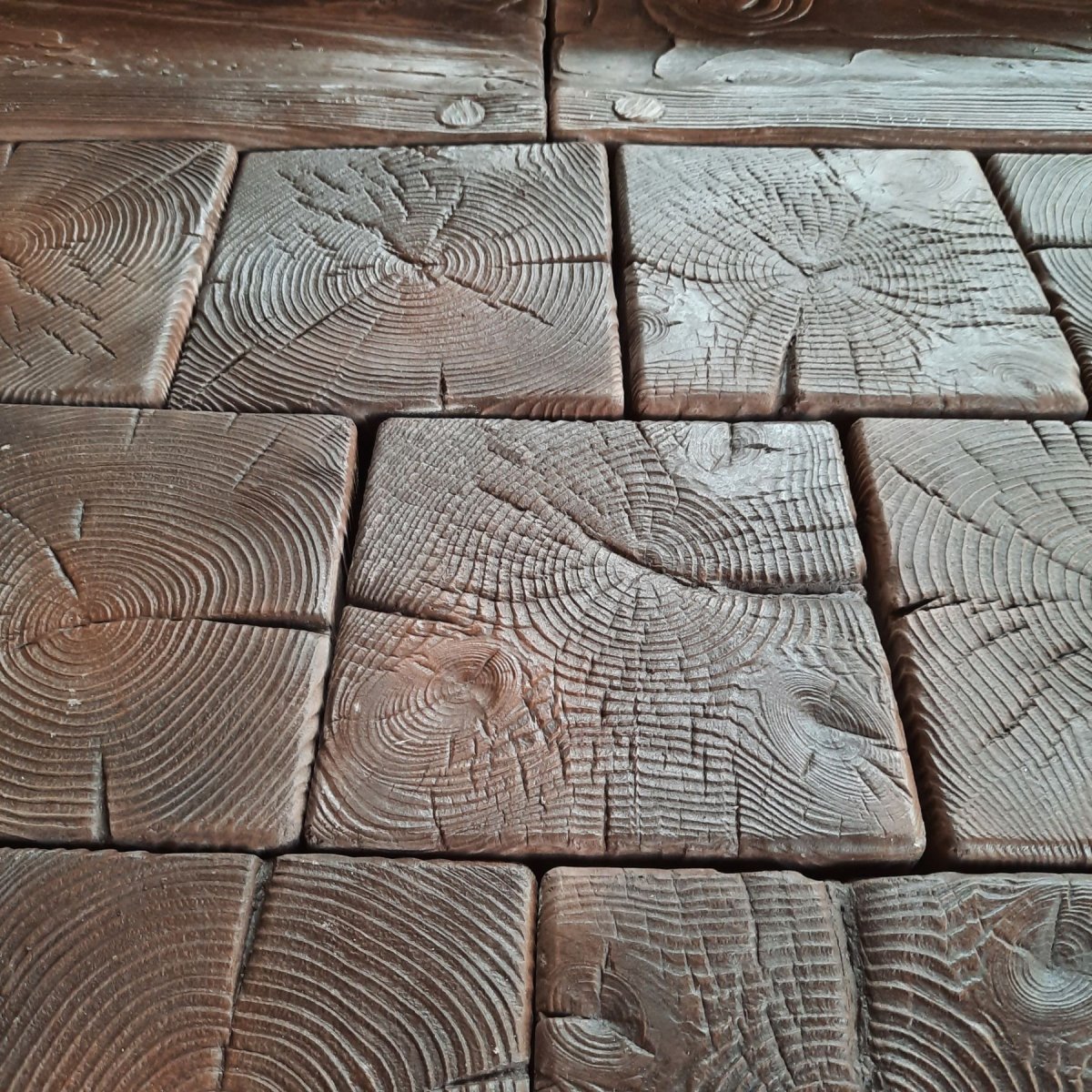 Тротуарная плитка "спил бруса"