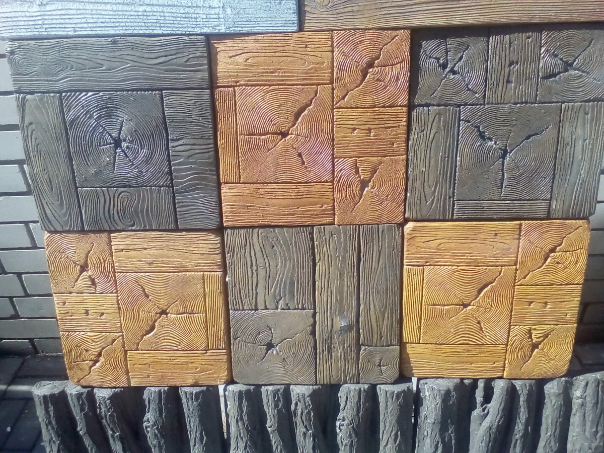 Тротуарная плитка из дерева