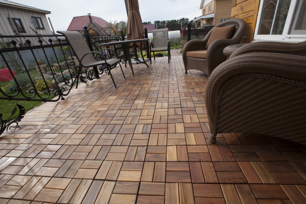 Деревянная тротуарная плитка