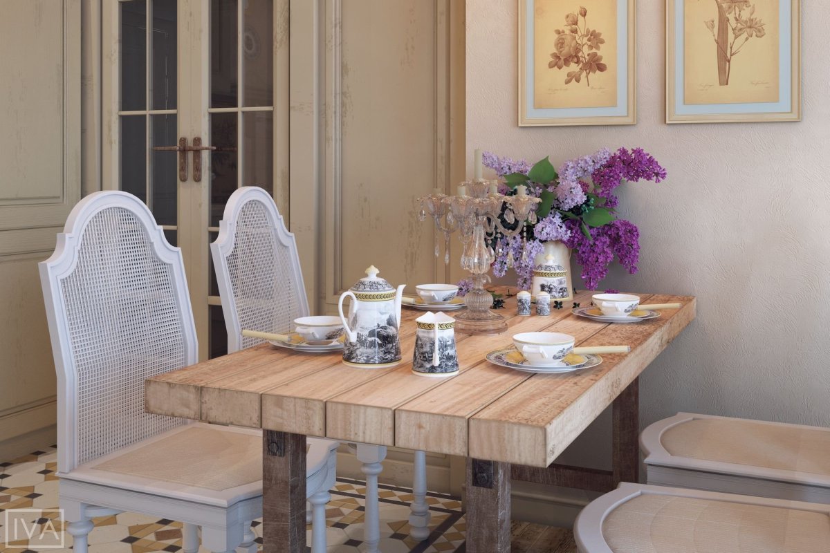 Кухонный стол в стиле Прованс
