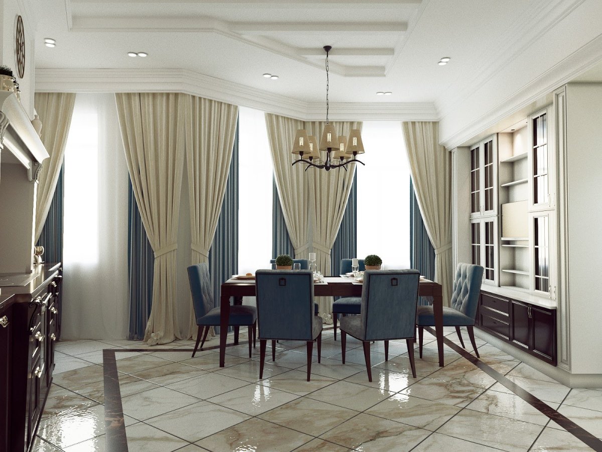 Шторы в стиле неоклассики