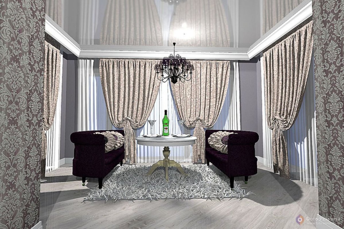 Гостиная Неоклассика шторы