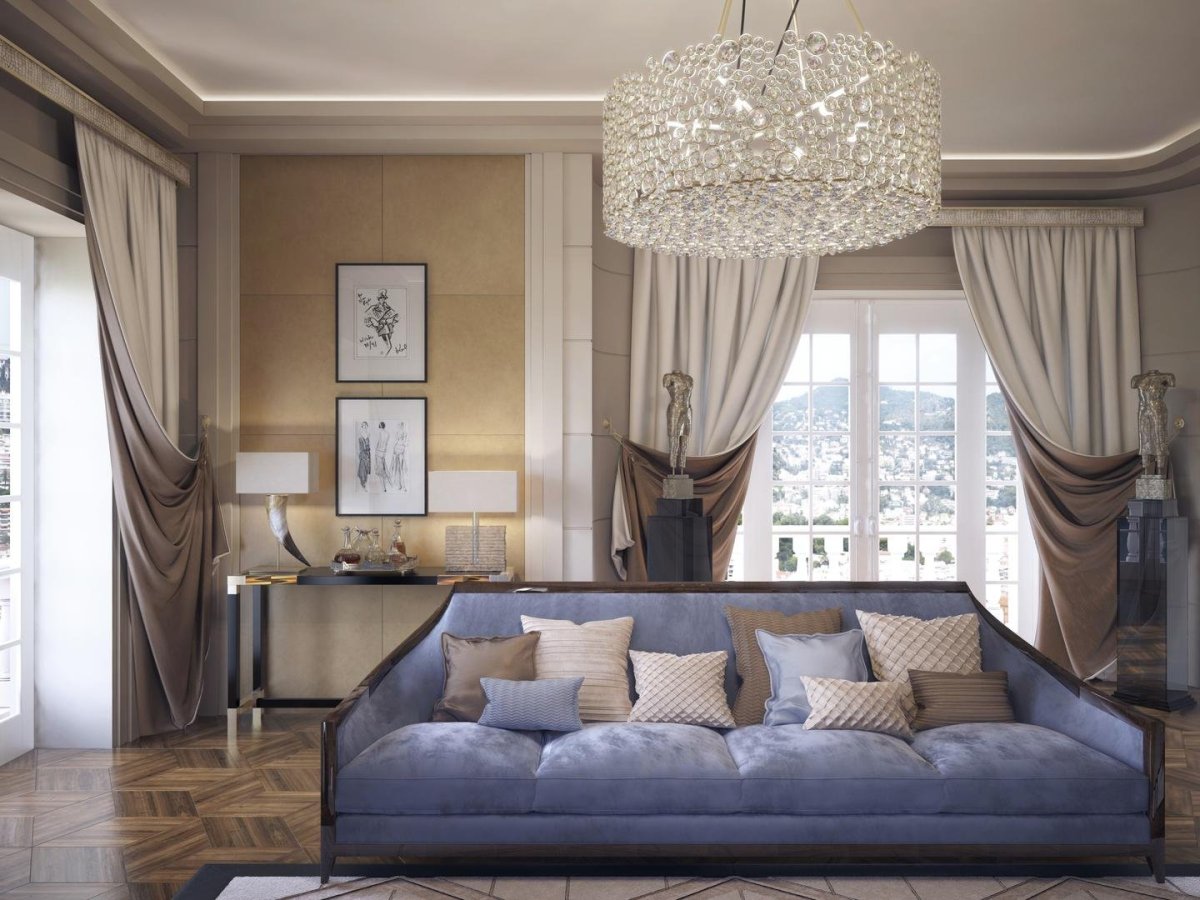 Лакшери интерьер гостиной