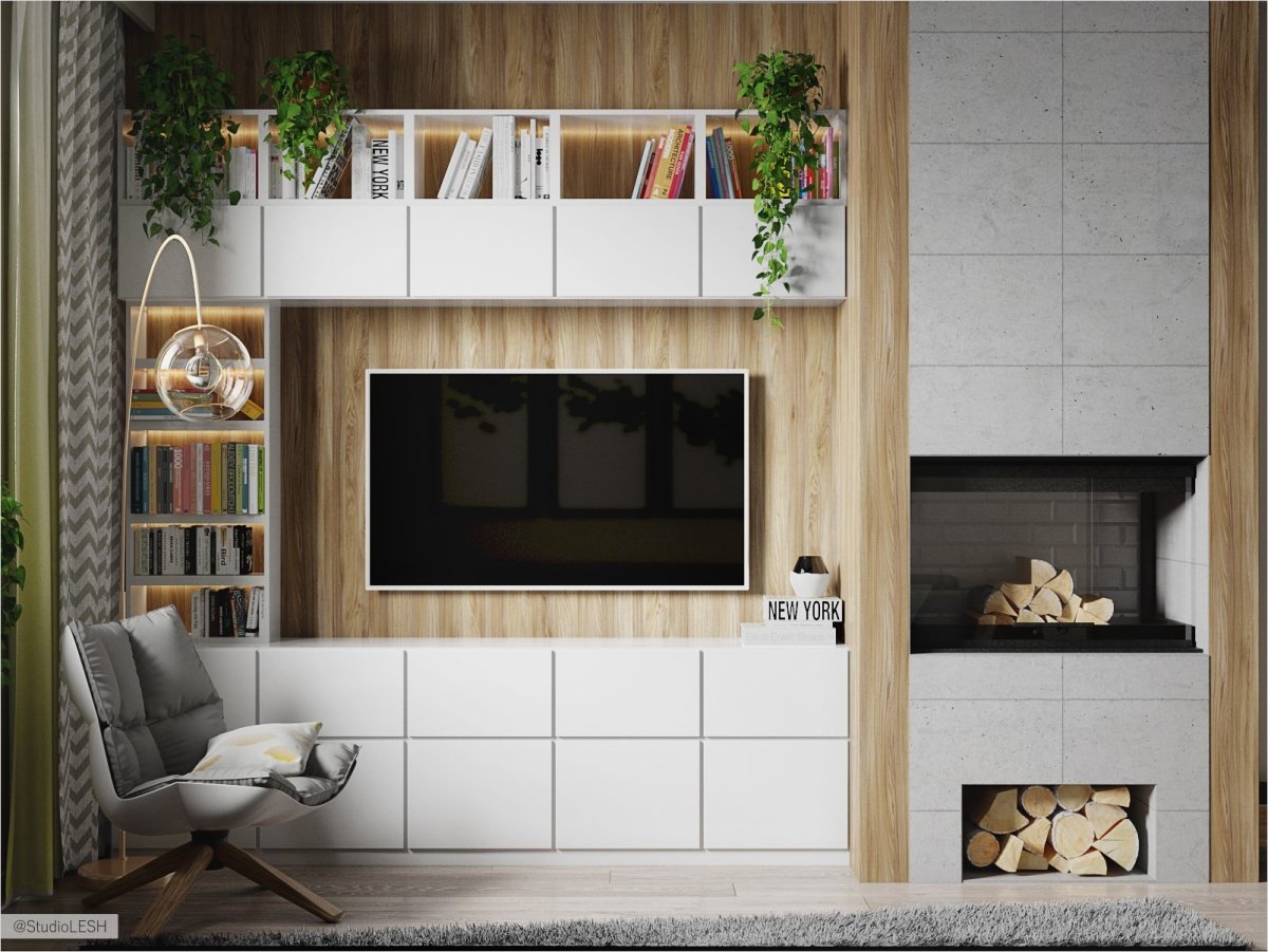 Фальш камин в скандинавском стиле