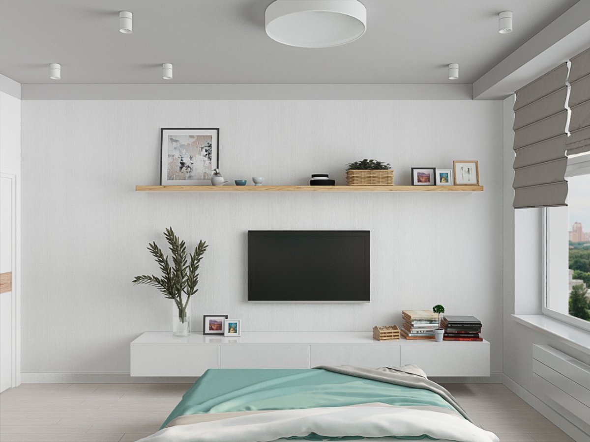 Стенка в скандинавском стиле для гостиной