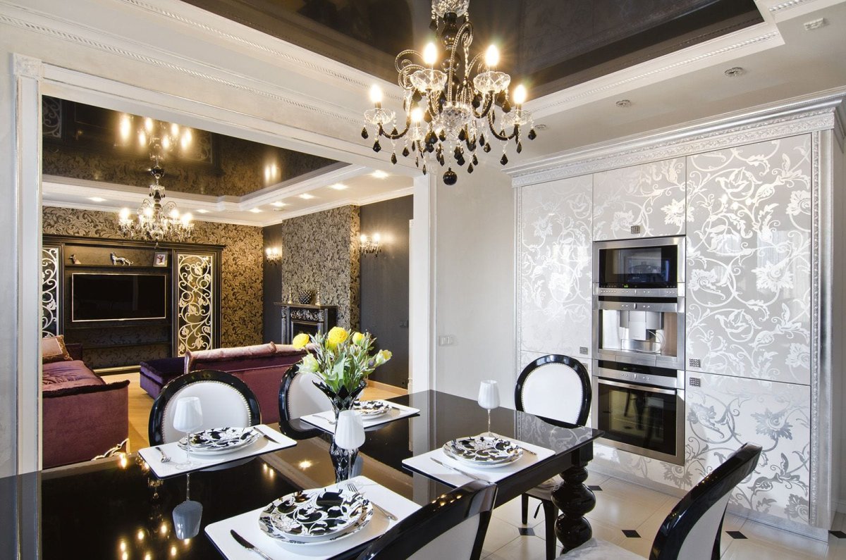 Интерьер кухни в стиле арт деко