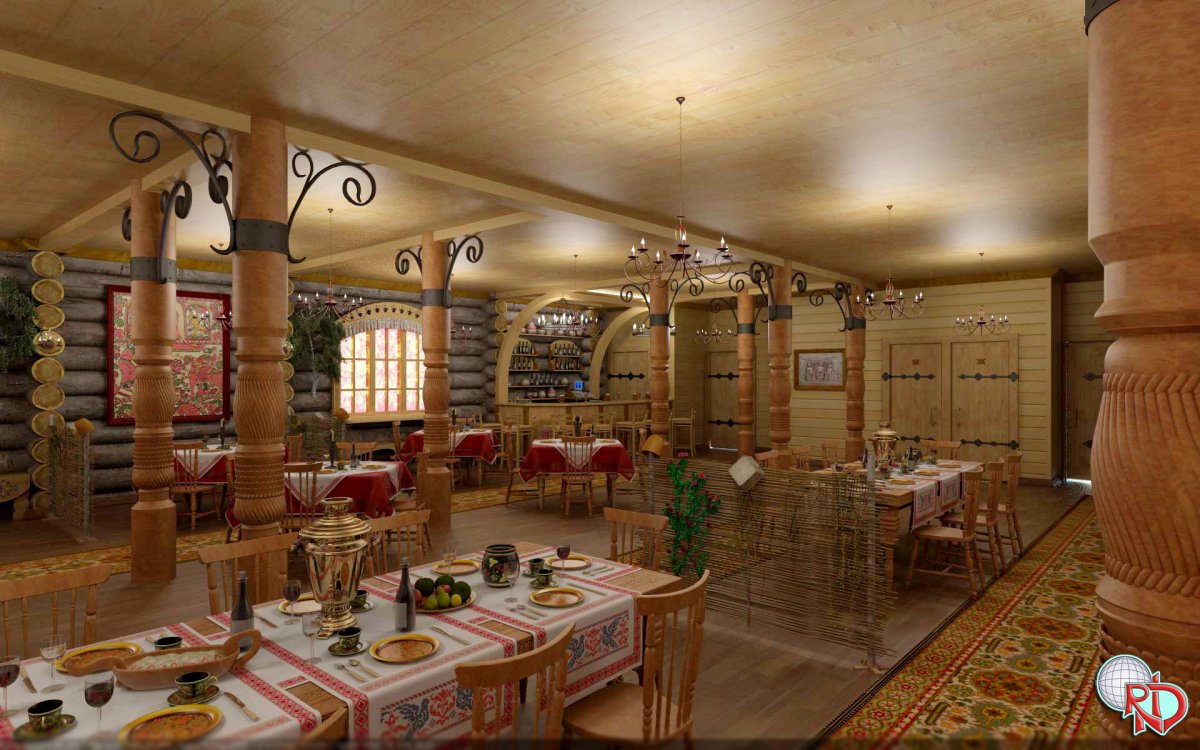 Русский стиль в интерьере