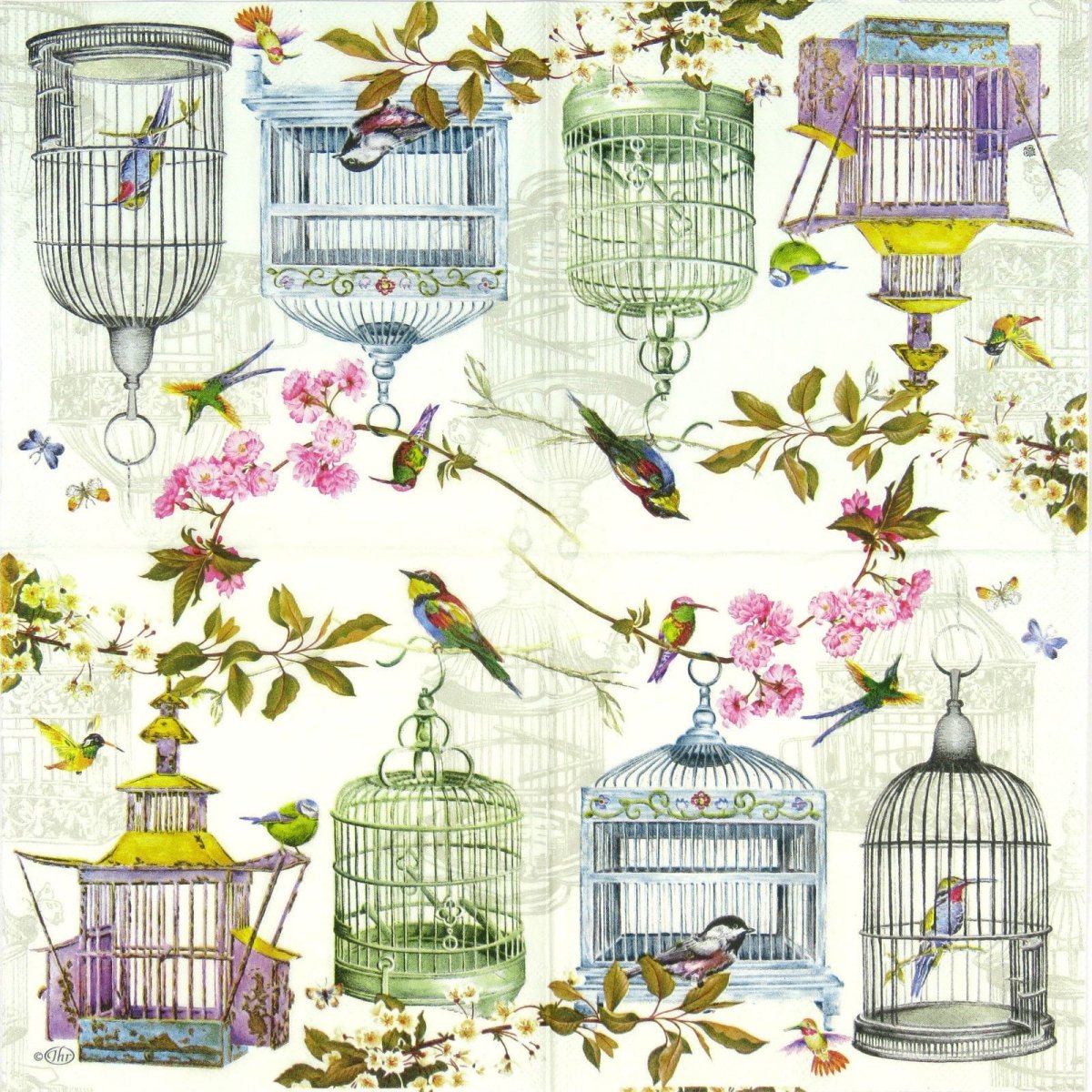 Бумага для скрапбукинга птицы