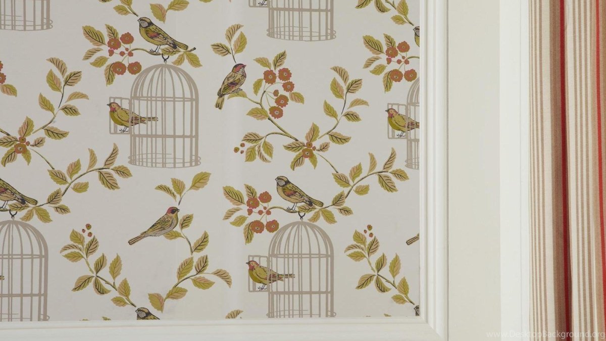 Обои с птичками и клетками