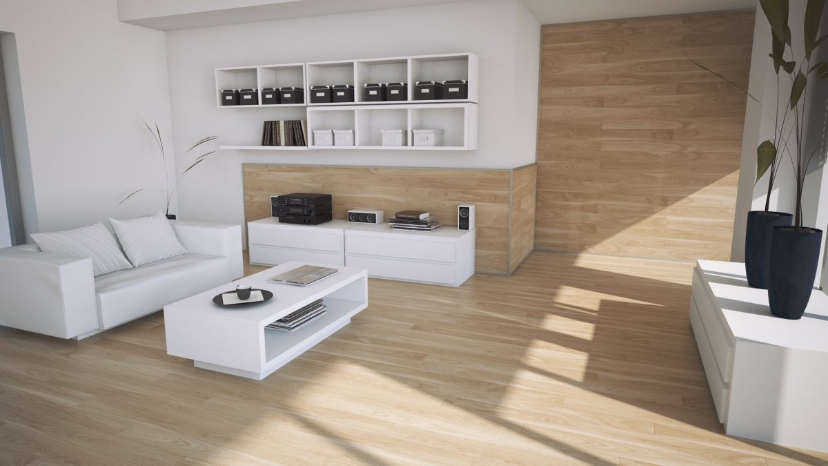 Ламинат на пол стены