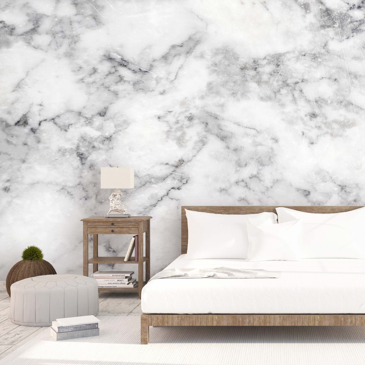 Мраморная стена в интерьере