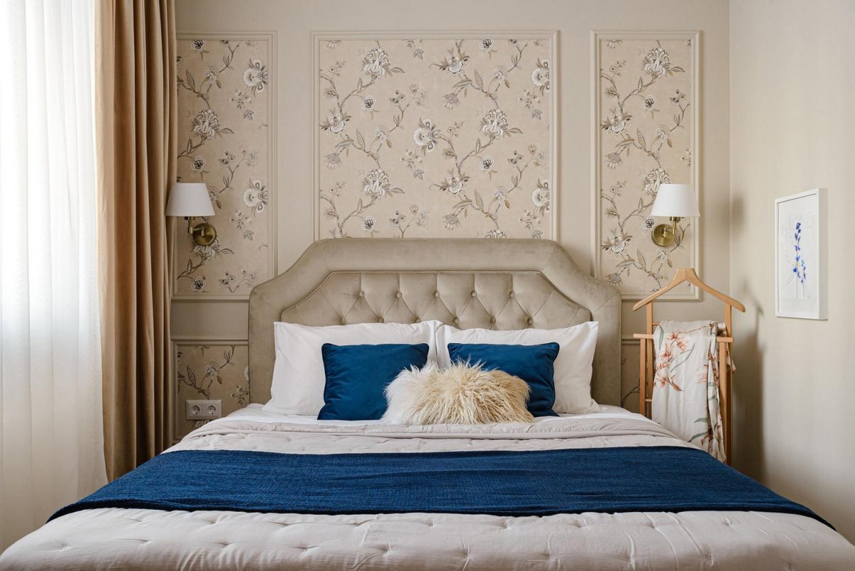 Спальня 10 кв м Неоклассика