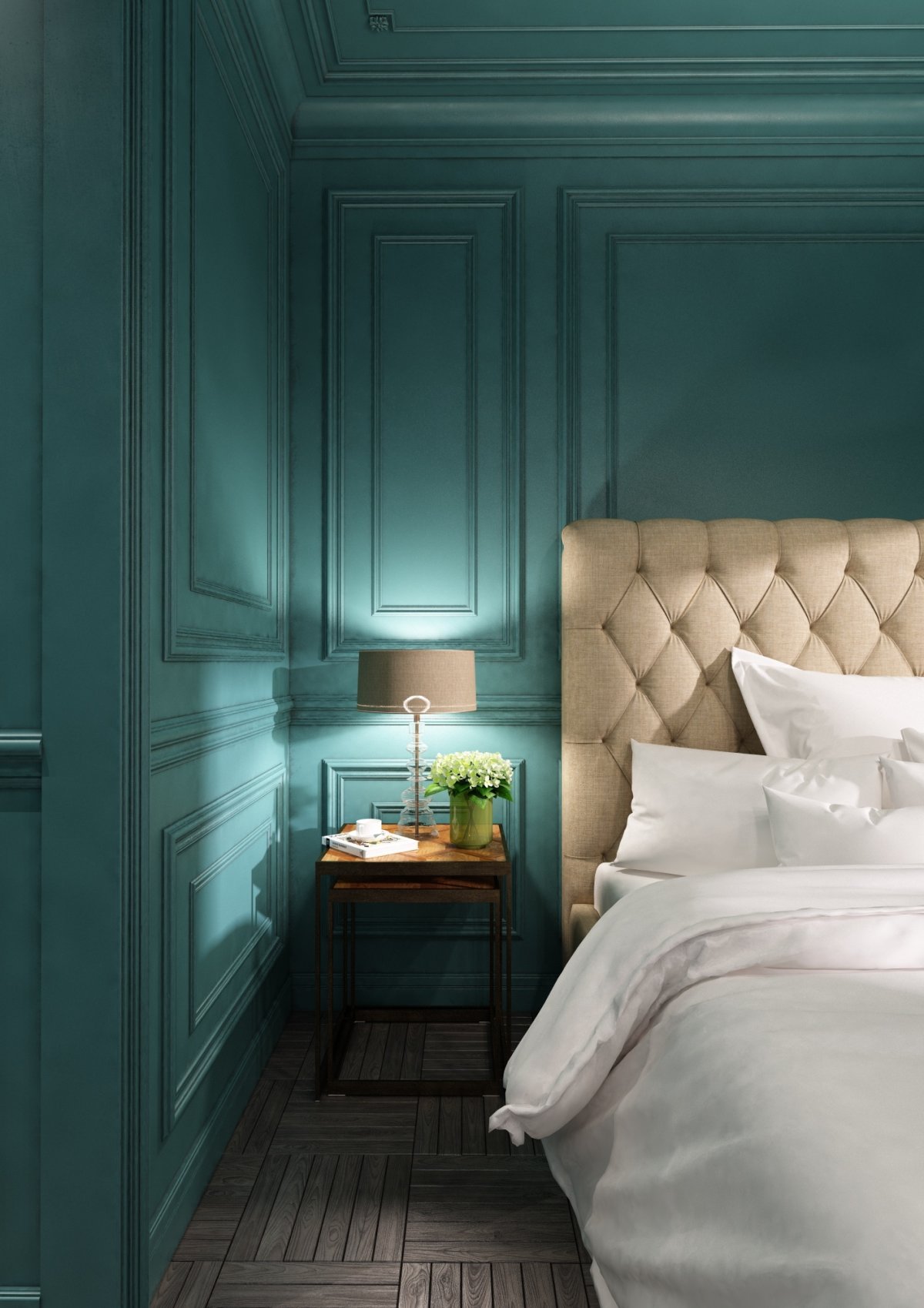 Спальня бежевая классика