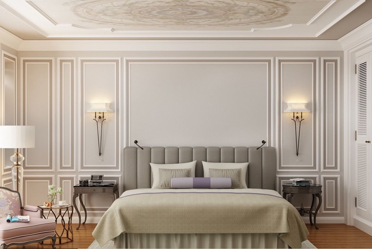 Темная спальня арт деко