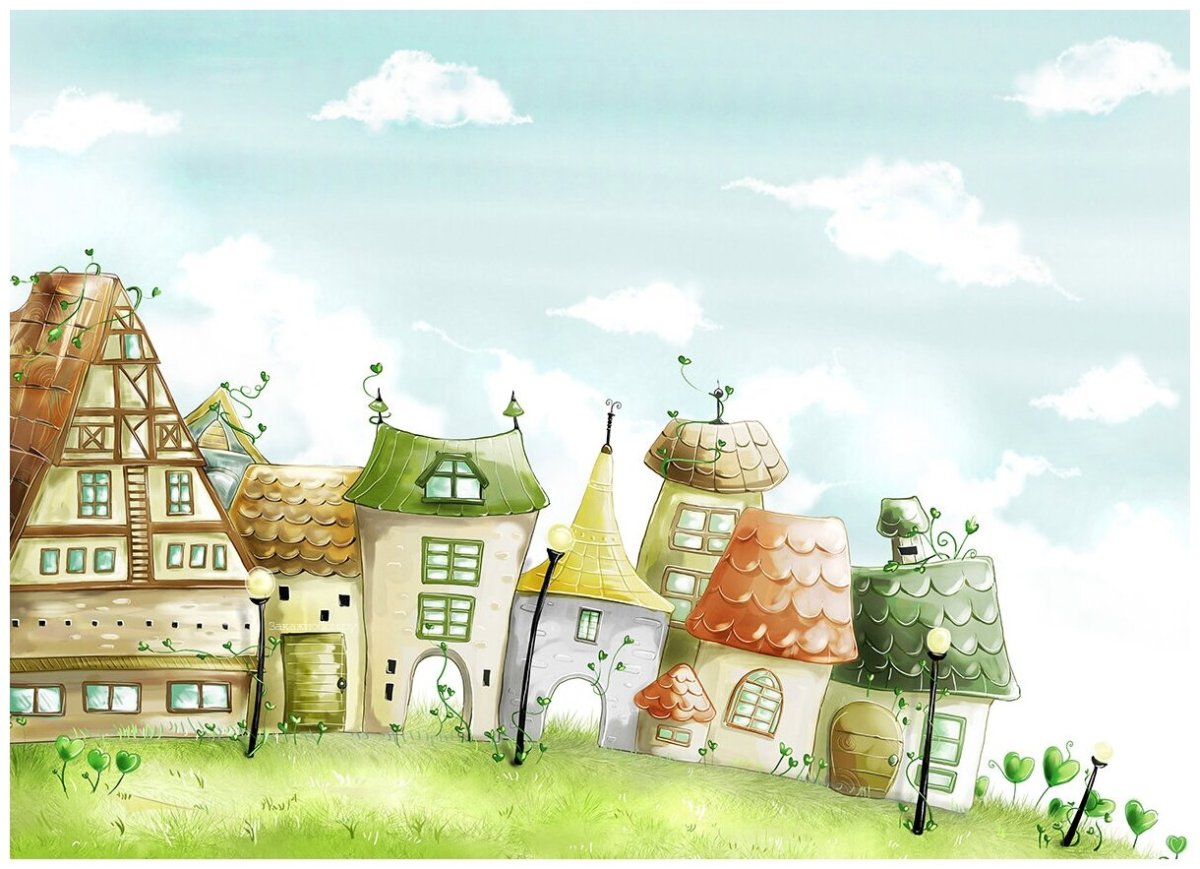 Детские обои домики