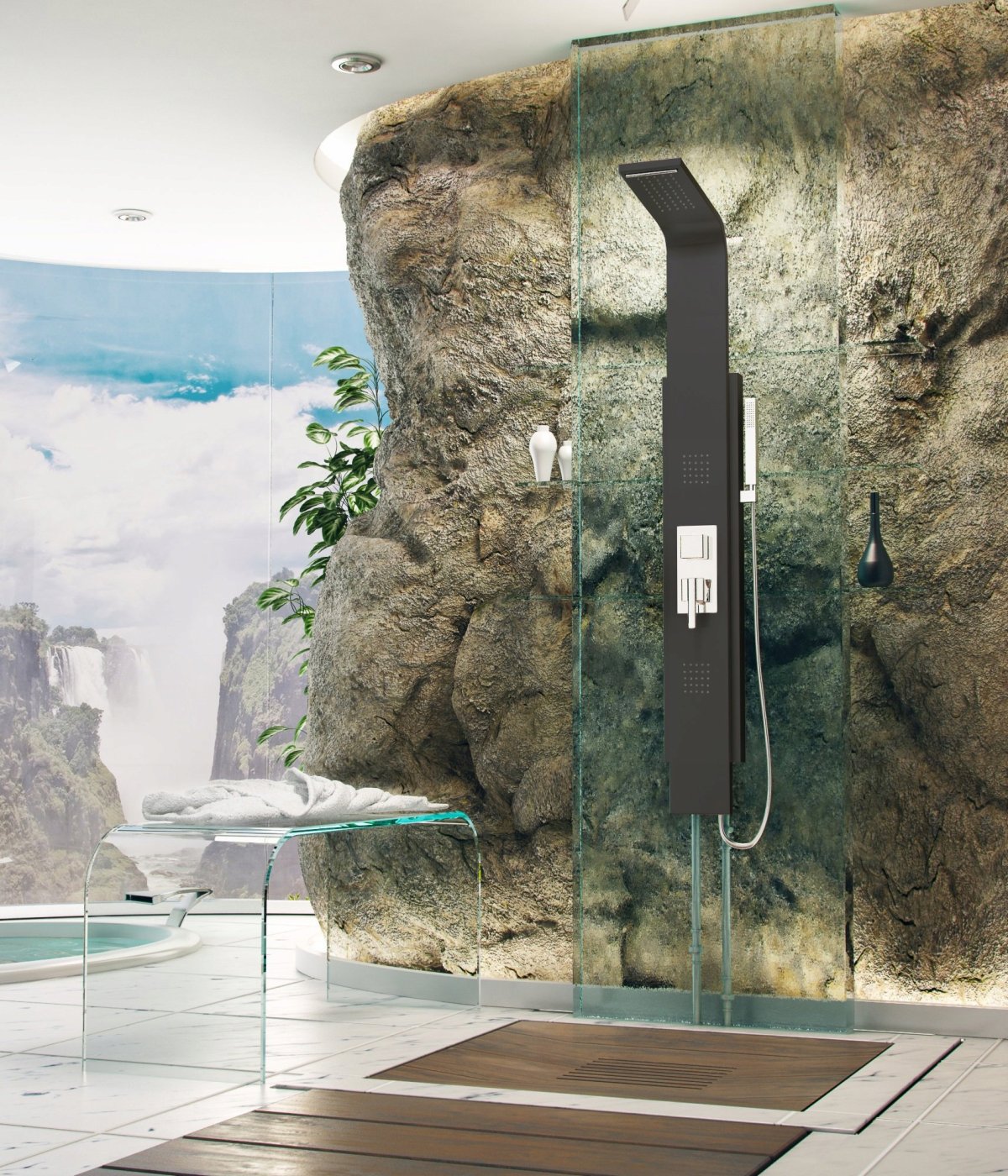 Фонтан стена Гласс Миррор