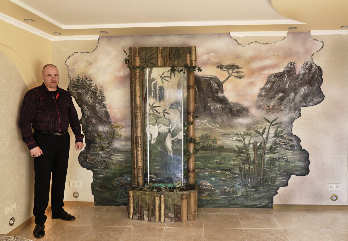 Стена водопад в квартире