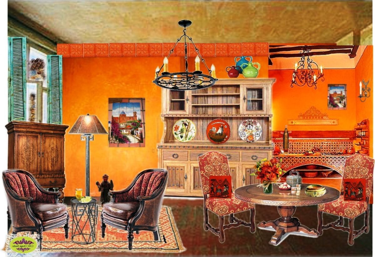 Интерьер в колониальном мексиканском стиле