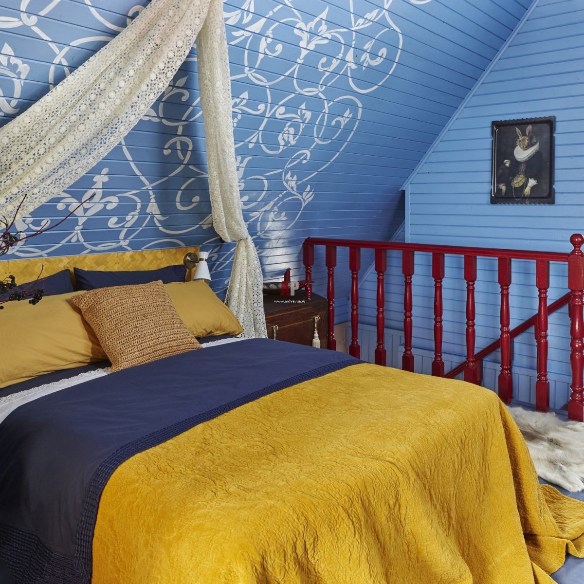 Шторы в спальню на даче