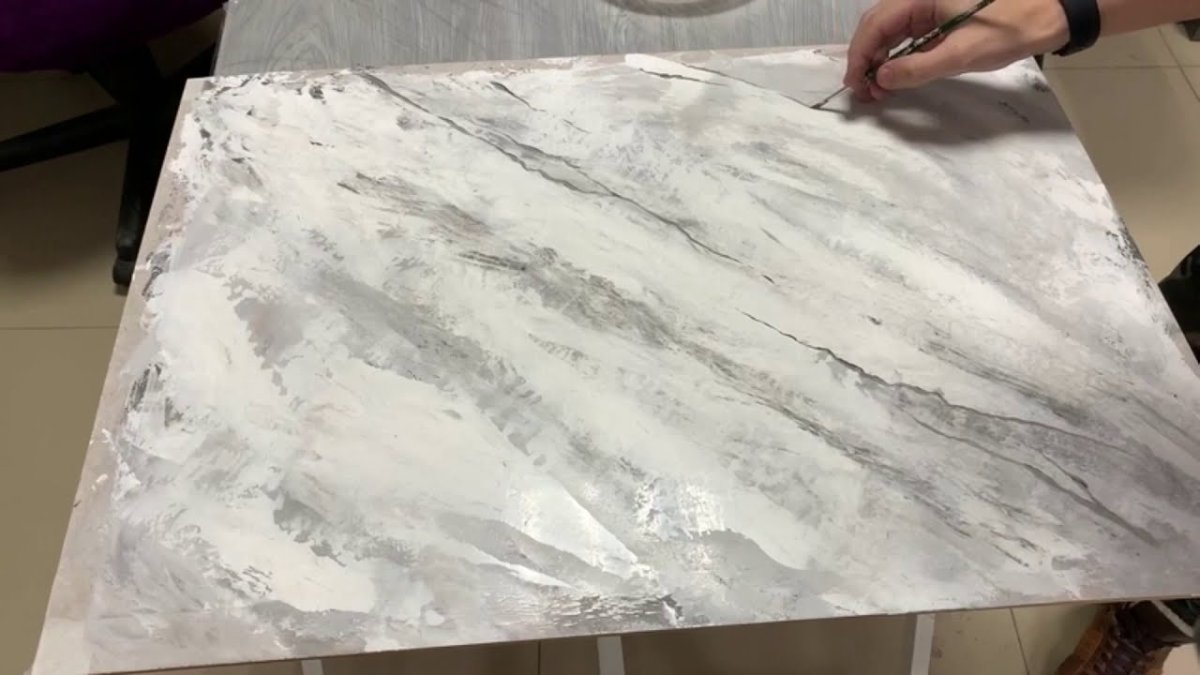 Имитация белого мрамора