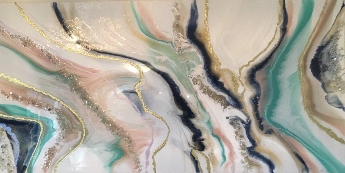 Картина эпоксидной смолой мрамор