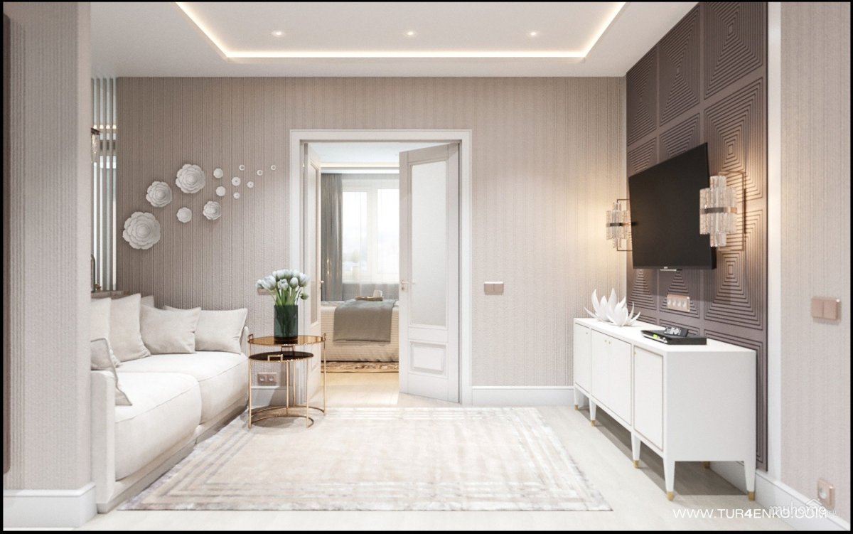 Квартира студия в скандинавском стиле