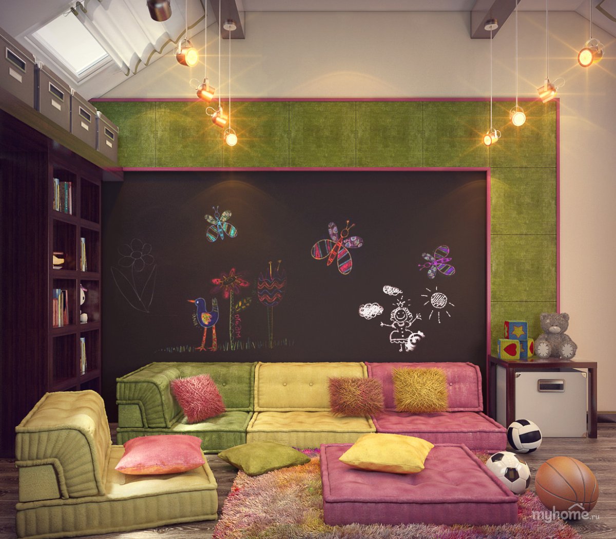 Лаунж зона в детской комнате