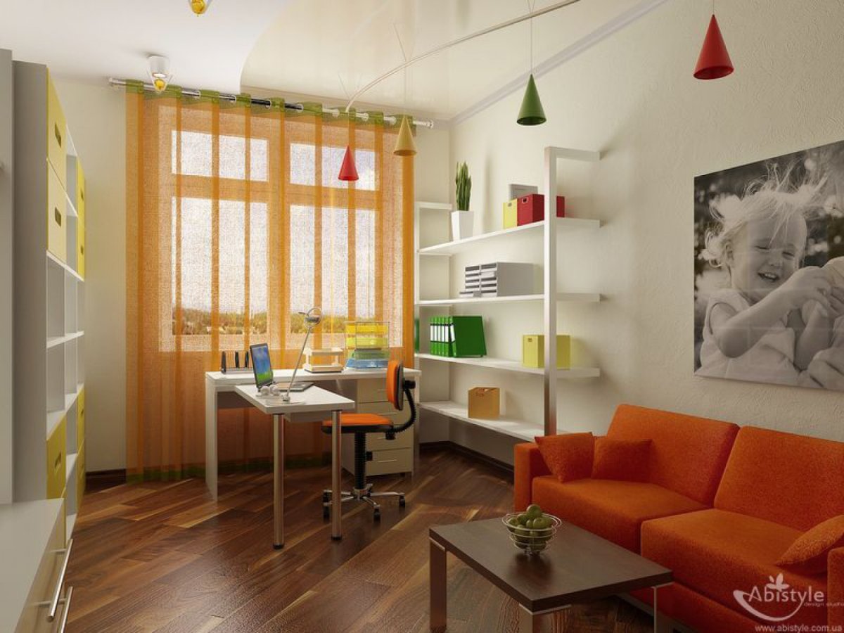 Гостиная детская зонирование
