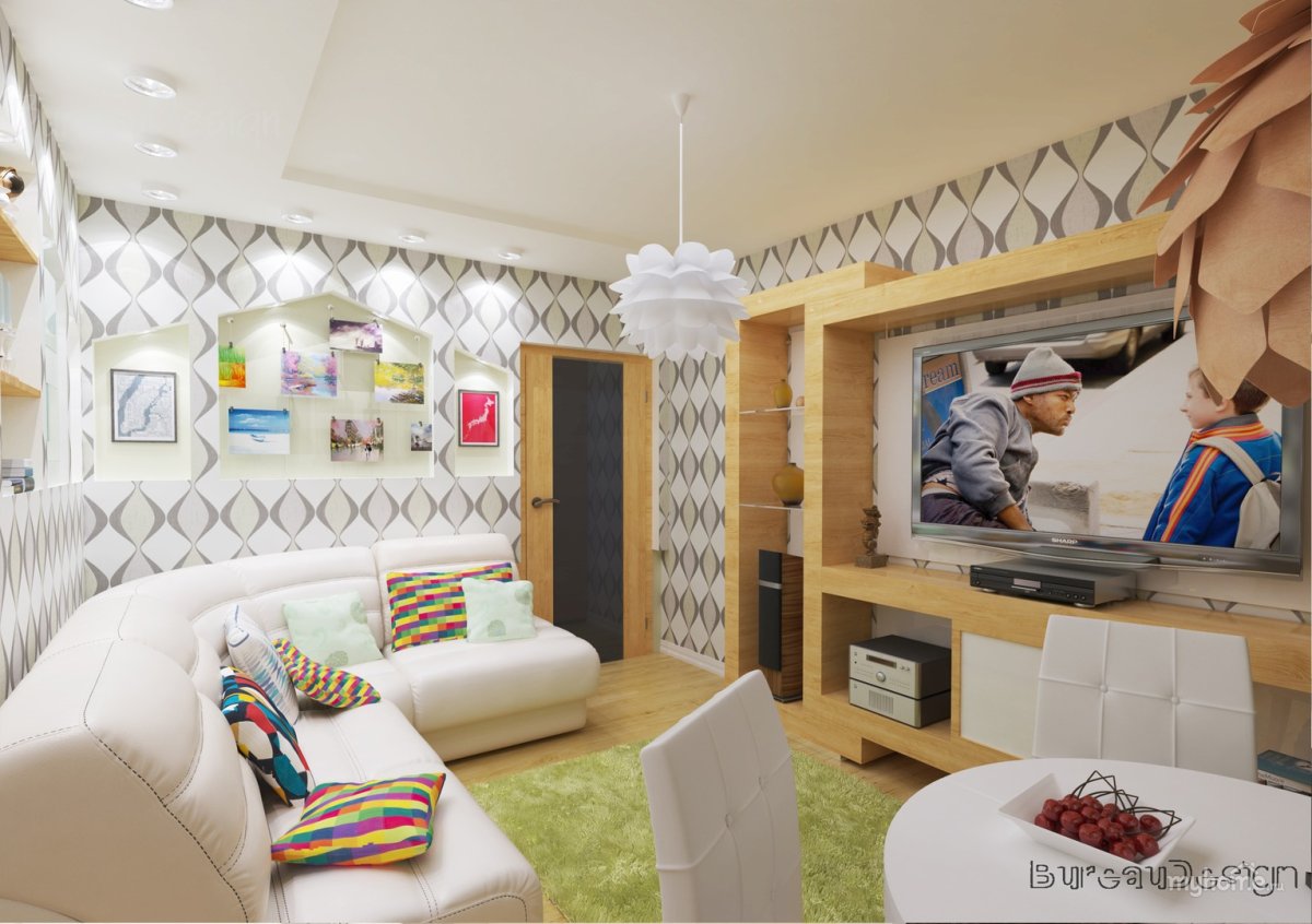Игровая детская совмещённая с гостиной