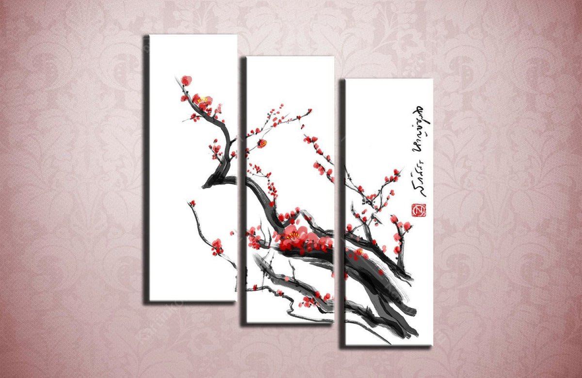 Роспись стен в японском стиле