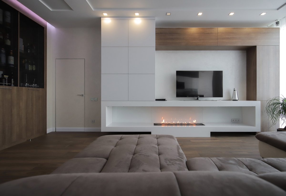 Подсветка стены с телевизором