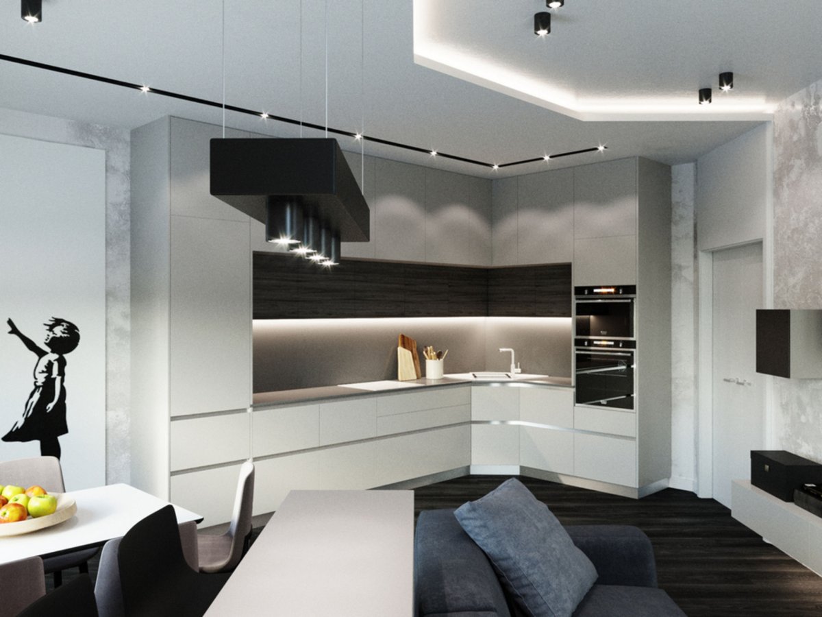 Гостиная в стиле Хай тек