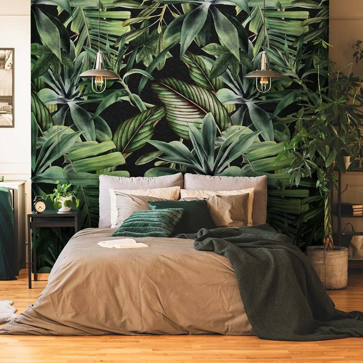 Спальня в стиле тропики