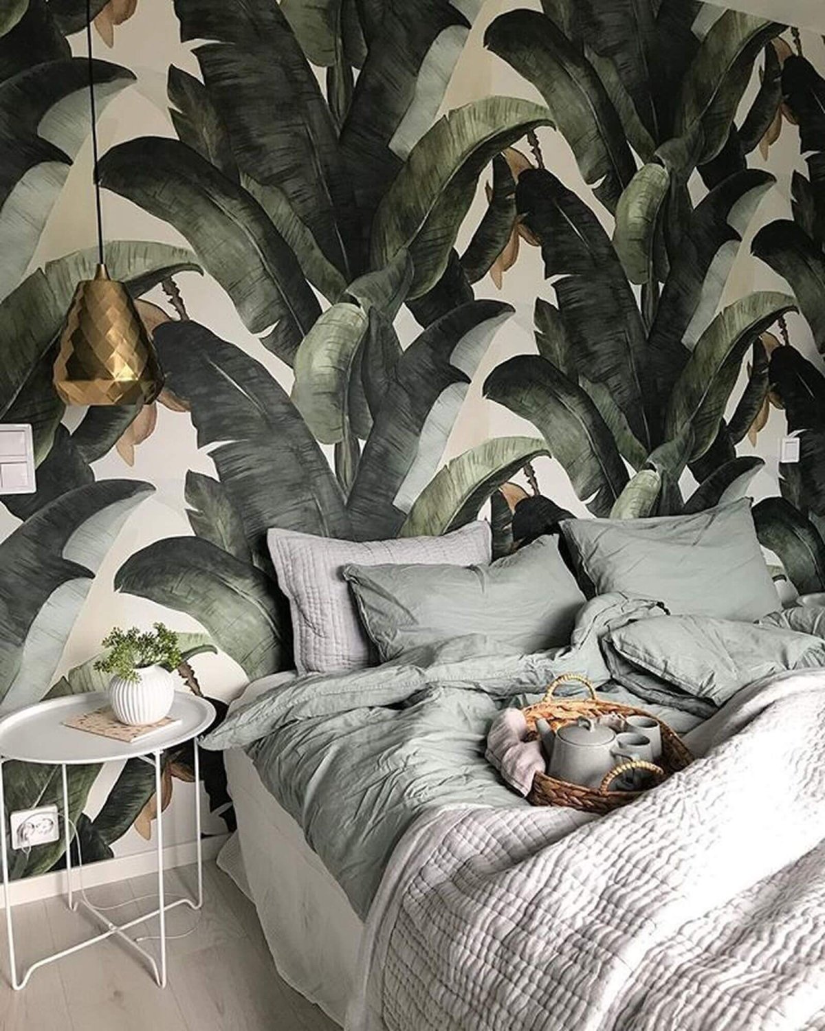 Идеи декора с тропическими обоями