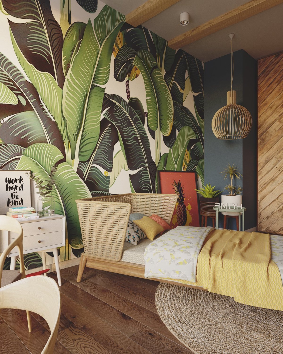Спальня в тропическом стиле