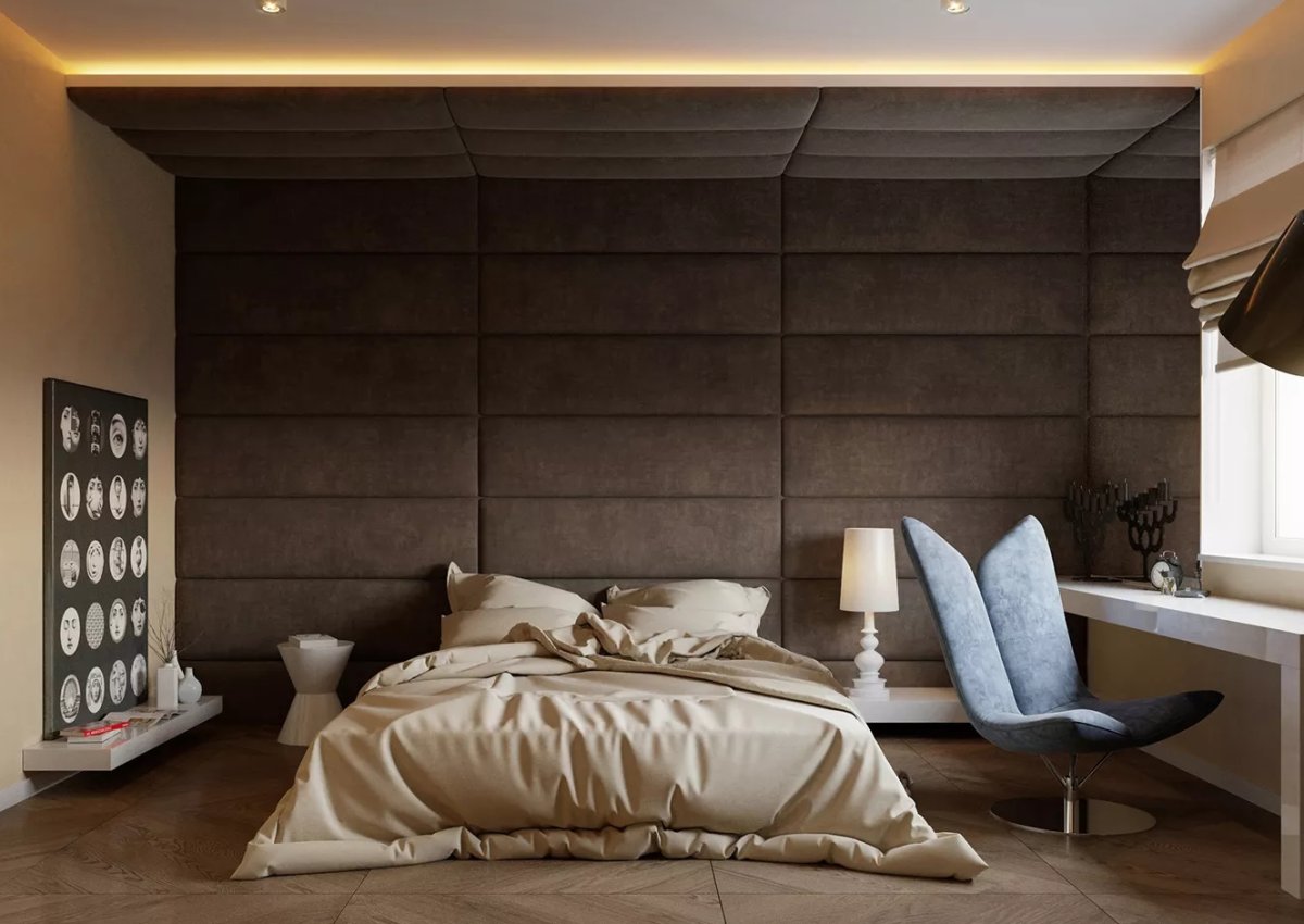 Мягкие стеновые панели для спальни