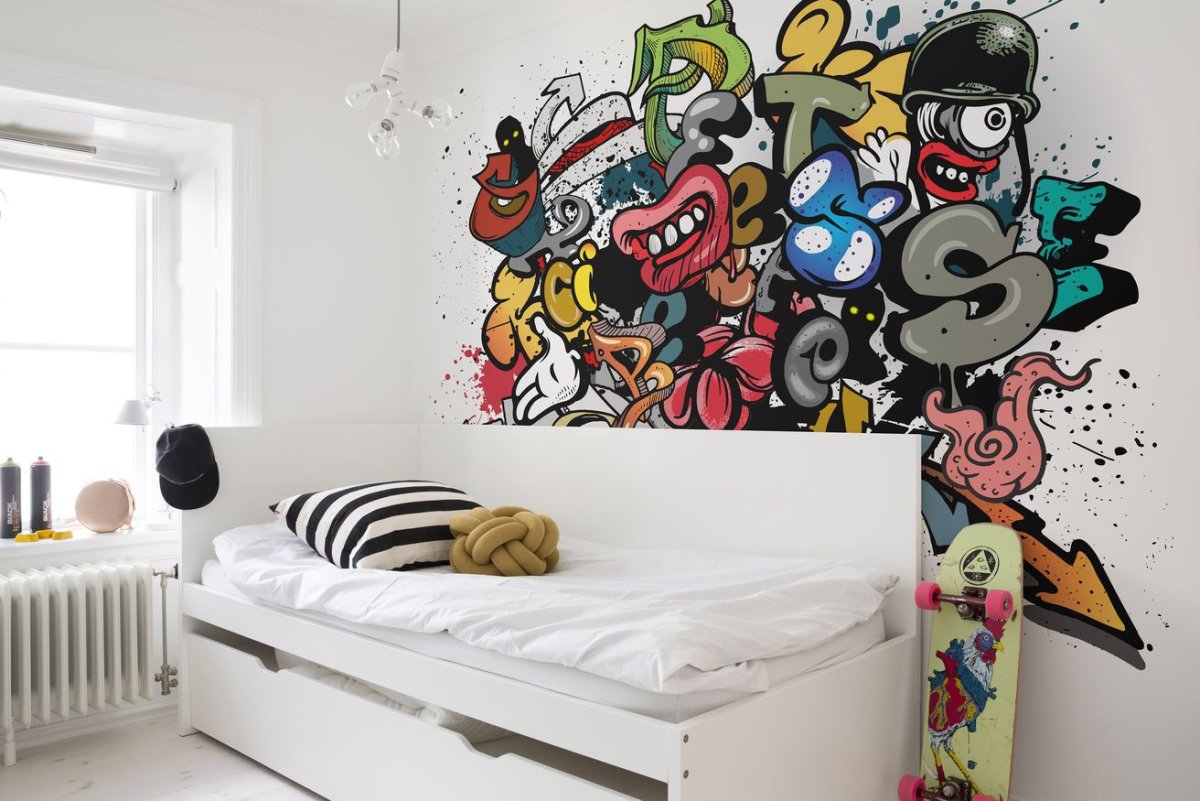 Спальня в стиле граффити