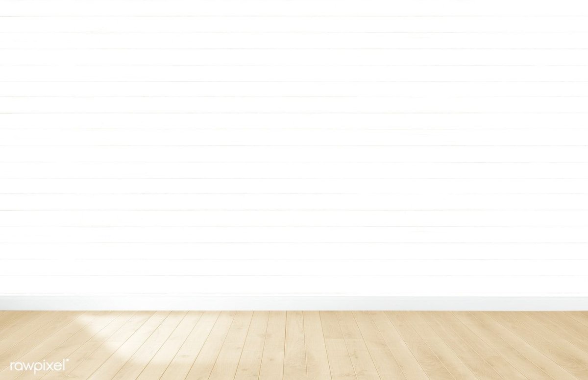 Фон деревянный пол и белая стена