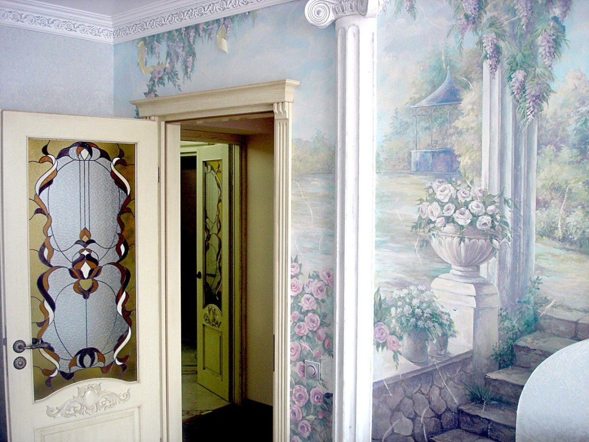 Роспись стен в квартире в стиле Прованс