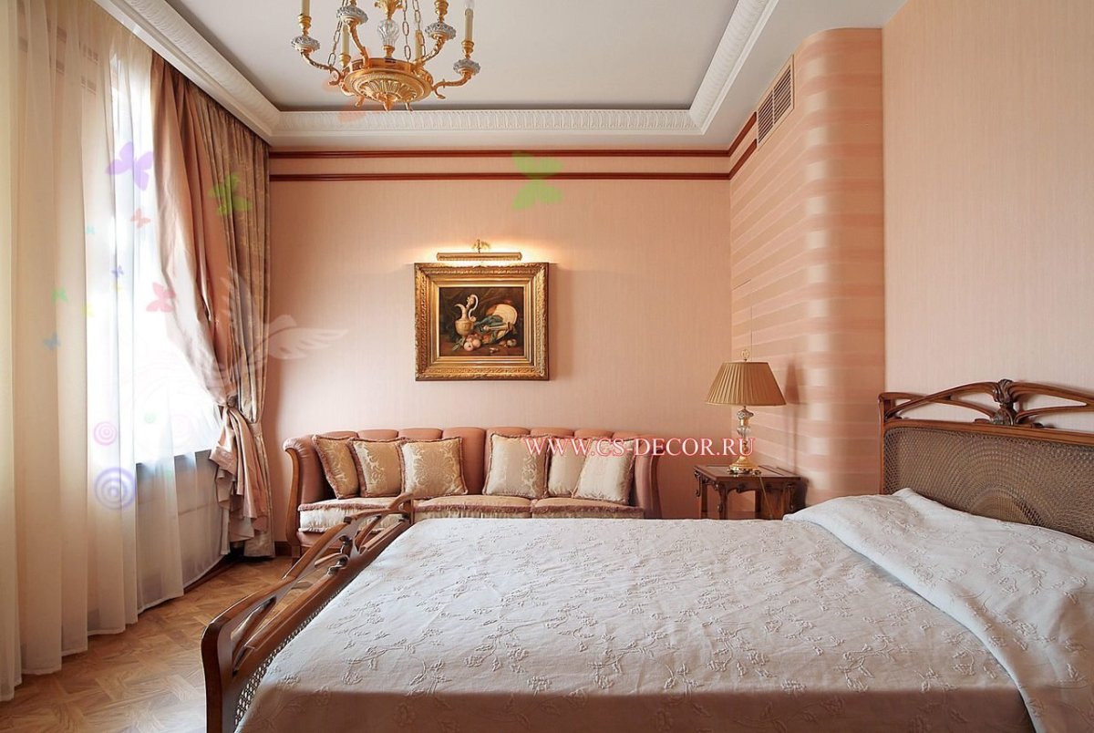 Интерьер комнаты в оранжевом цвете