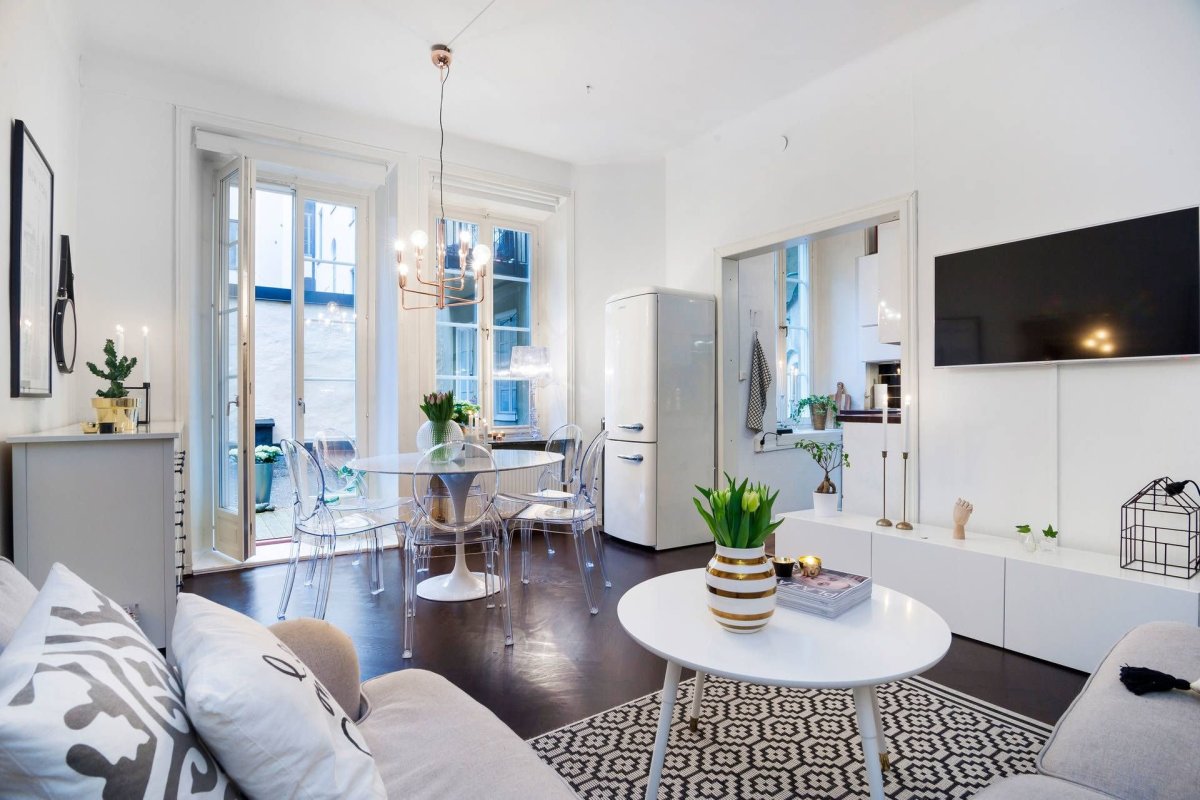 Интерьеры в скандинавском стиле с икеевской мебелью