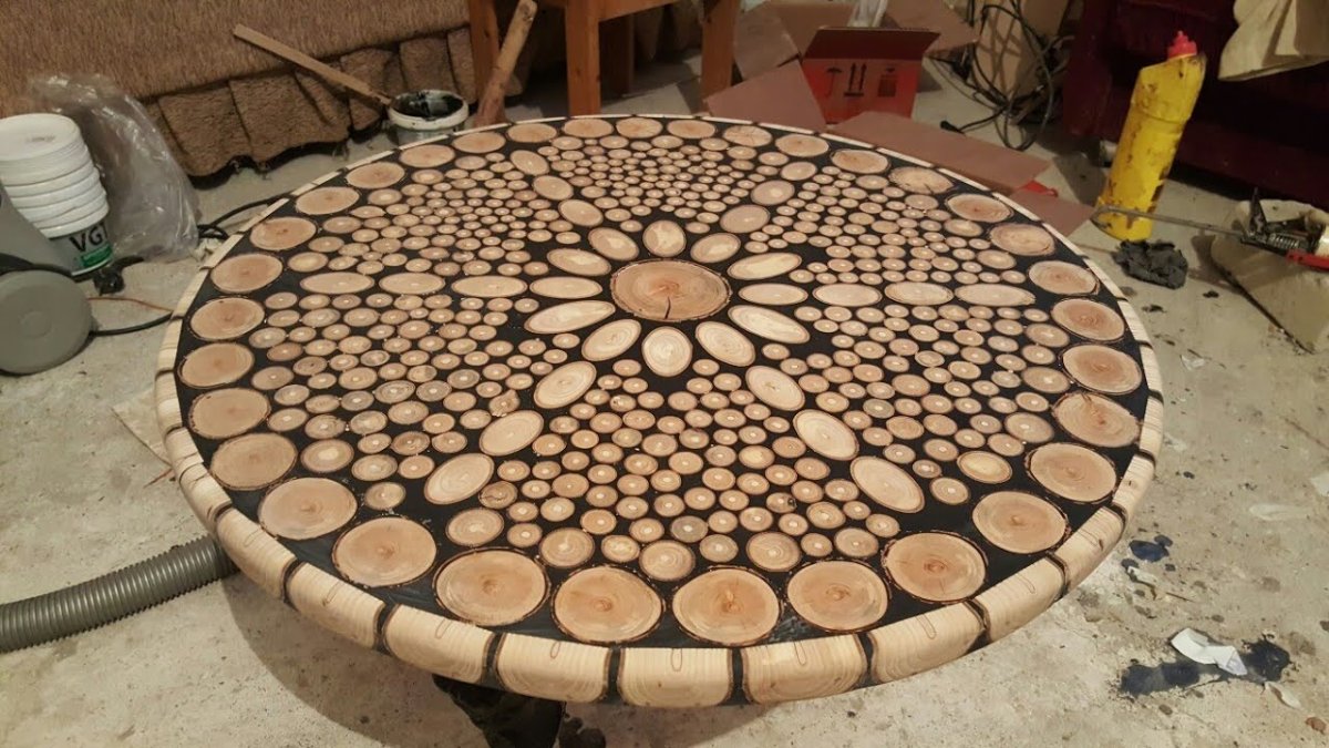 Экодекор из спилов дерева