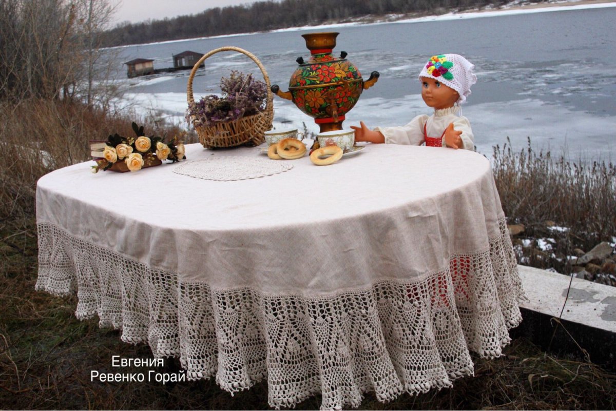 Скатерть в народном стиле