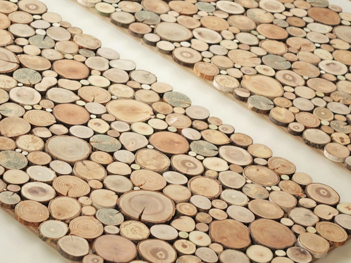 Деревянные спилы в интерьере