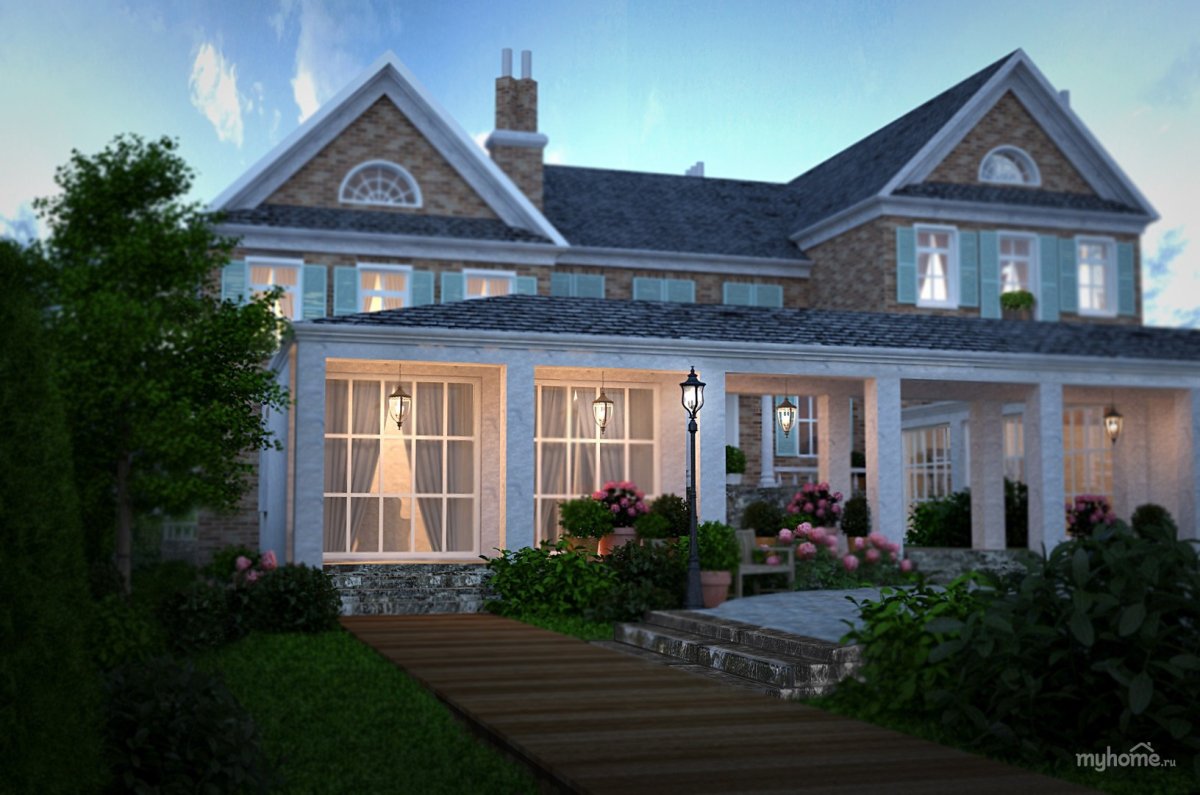 Веранда в английском стиле к дому