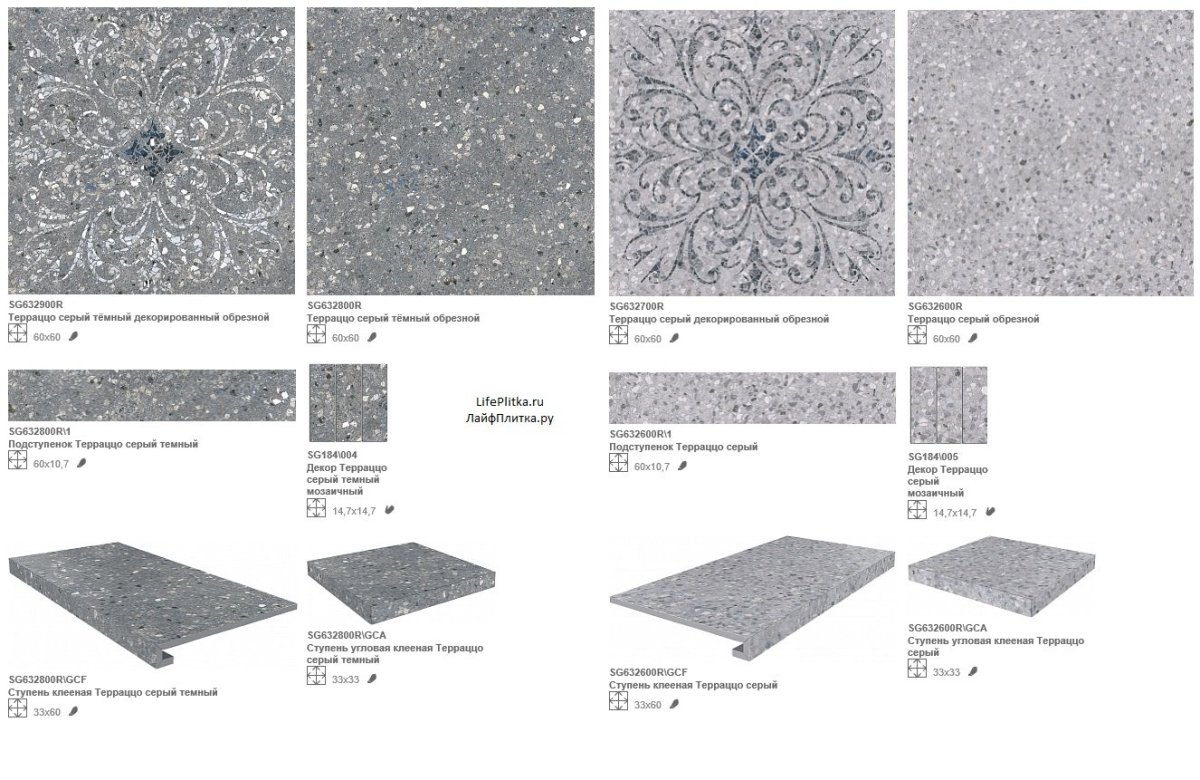 Sg632600r терраццо серый